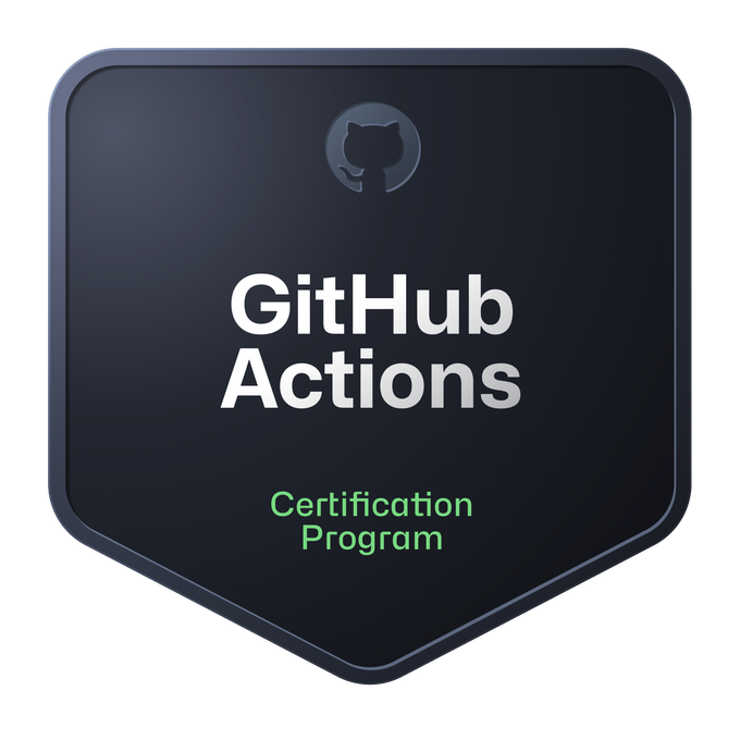 GitHub Actions certification badge